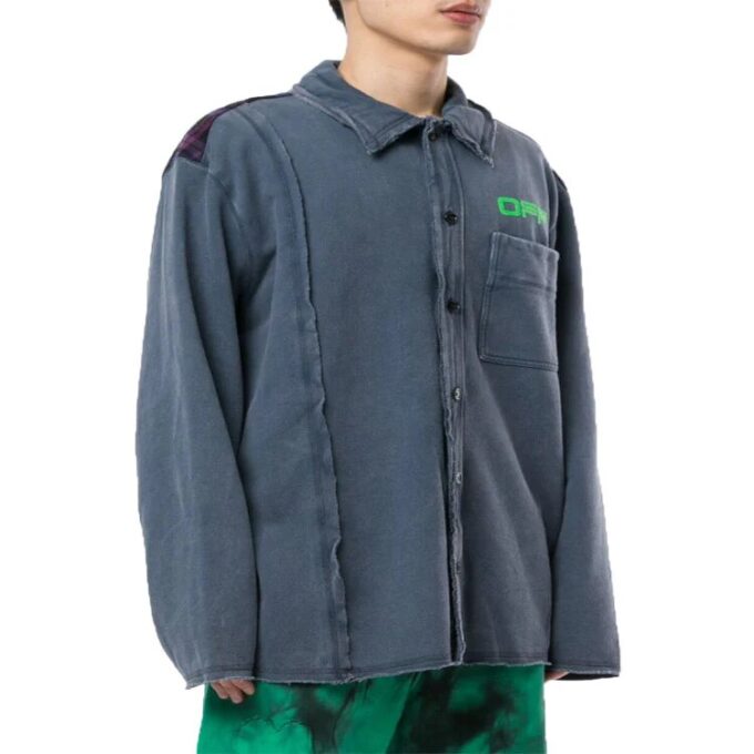 Logo Print Button Up Shirt