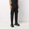 Logo Print Cargo Pants Functional Casual Pants Black
