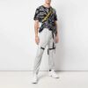 Logo Print Cargo Pants Functional Casual Pants light grey