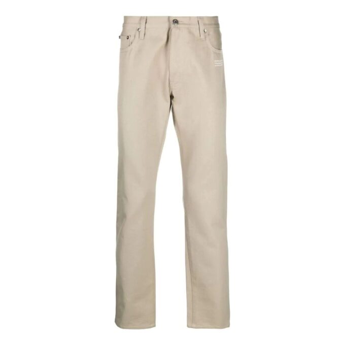 Logo-Print Straight-Leg Jeans