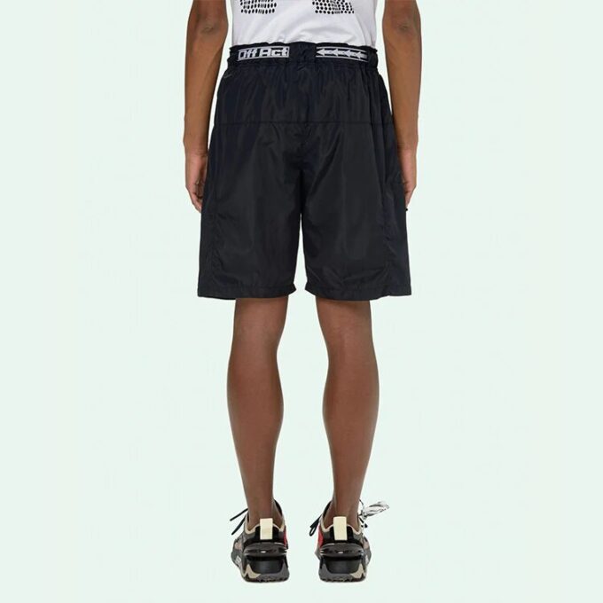 Logo Printing Belt Cargo Sports Shorts Version Black