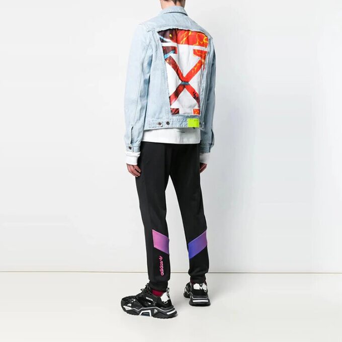 Logo Printing Denim Jacket Light Blue