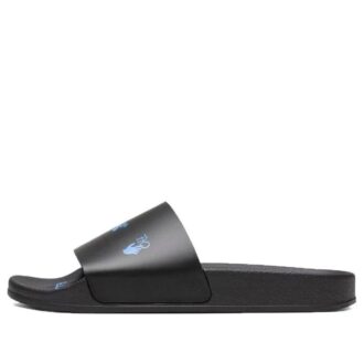 Logo Printing Fashion Casual Black Slippers “Black Blue”