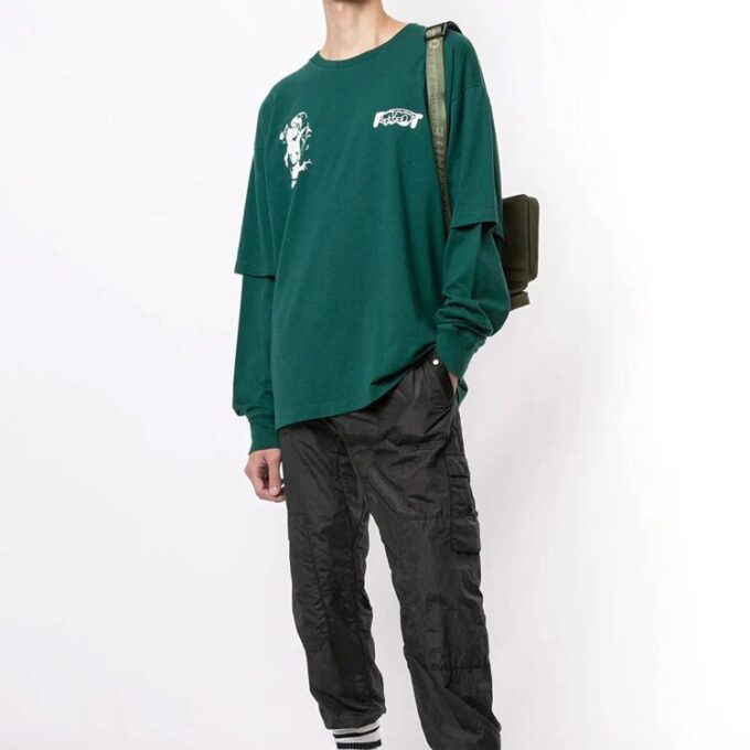 Logo Printing Long Sleeves Green