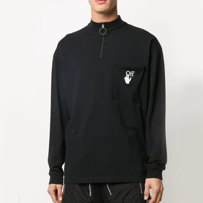 Logo Printing Long Sleeves Sports Black