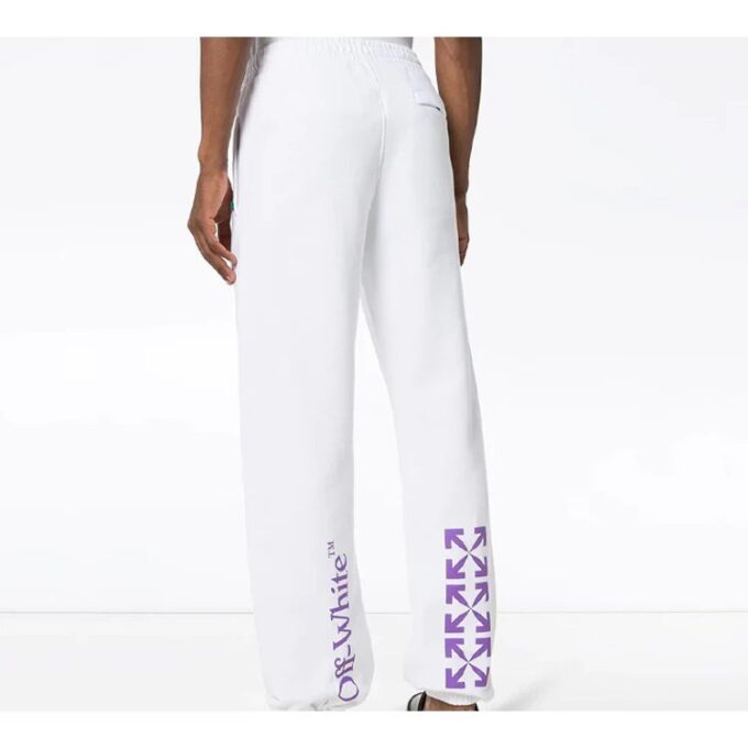 Logo Printing Sports Long Pants White
