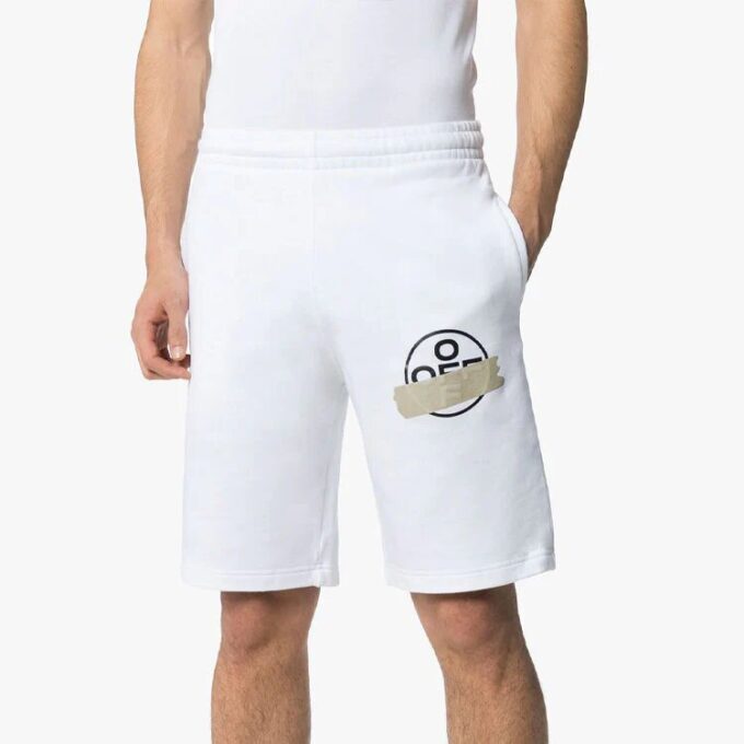 Logo Printing Sports Shorts White