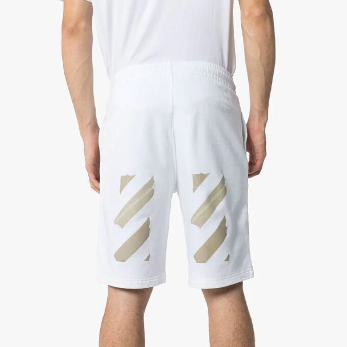 Logo Printing Sports Shorts White