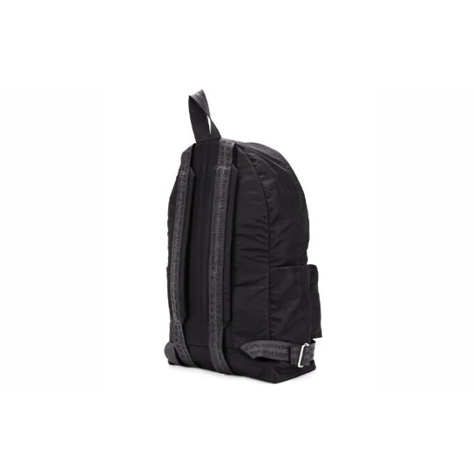 logo Printing Zipper Multiple Pockets backpack schoolbag Black