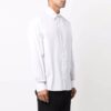 Logo Solid Color lapel Long Sleeves Shirt Version White
