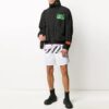 Logo Stripe Printing Pocket Shorts Loose Fit White