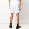 Logo Stripe Printing Pocket Shorts Loose Fit White