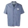 Logo Stripe Short Sleeve Shirt Version Blue