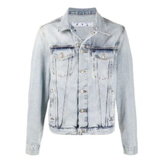 LogoBleachJean Jacket Men’ s Light Blue