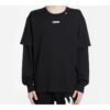 Long Sleeve Wavy Line Logo Double Sleeve