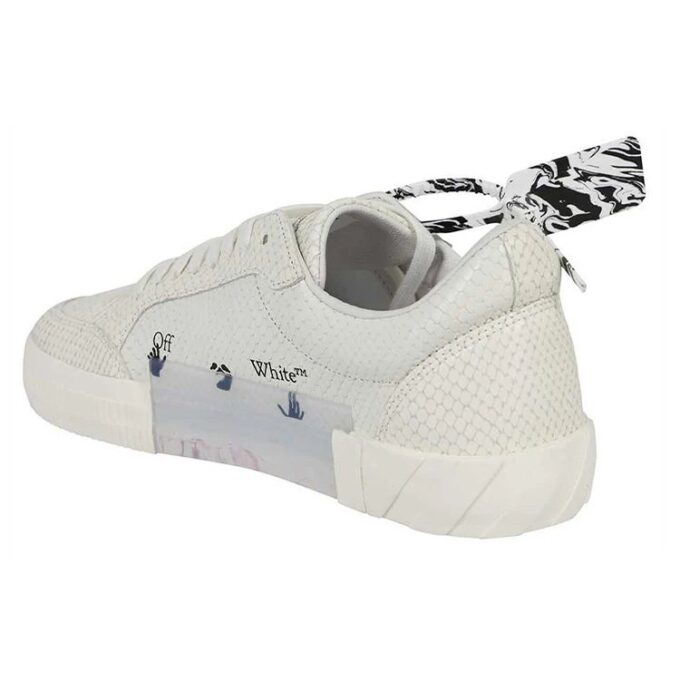 Low Vulcanized Calf Leather Sneaker “White Black”