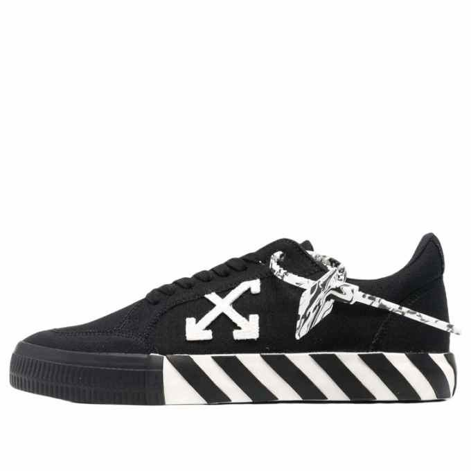 Low Vulcanized Canvas Sneaker “Black White Orange”