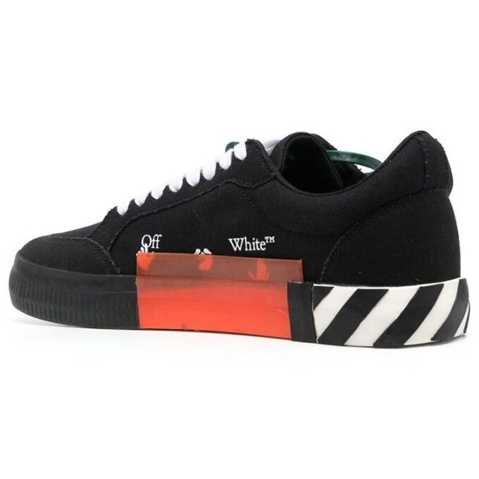 Low Vulcanized Canvas Sneaker “Black White Orange”