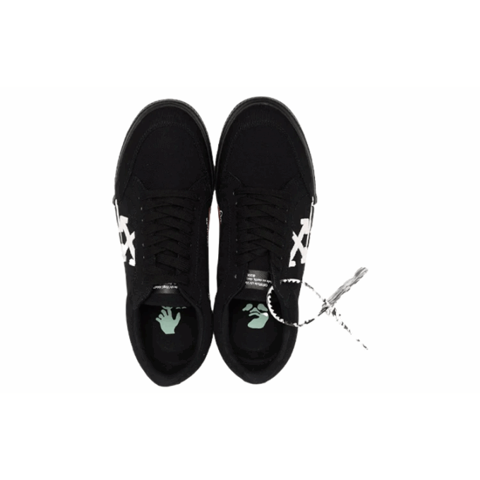Low Vulcanized Canvas Sneaker “Black White Orange”