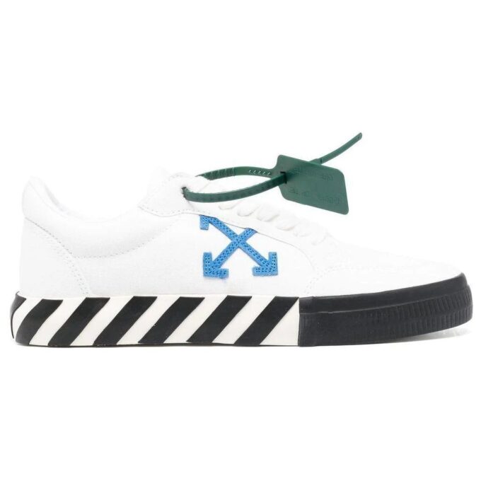 Low Vulcanized Canvas Sneaker “White Black Blue Orange”