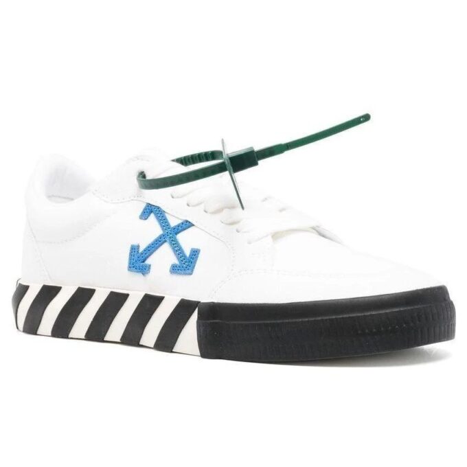 Low Vulcanized Canvas Sneaker “White Black Blue Orange”