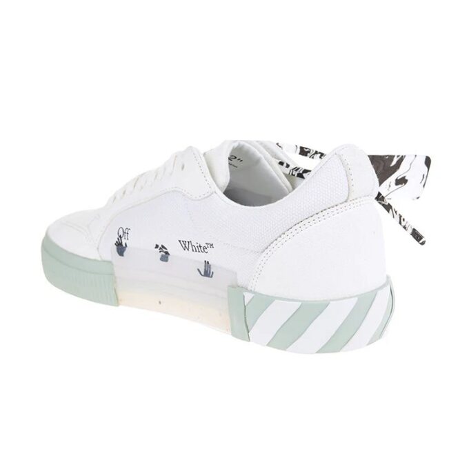 Low Vulcanized Canvas Sneaker “White Green”