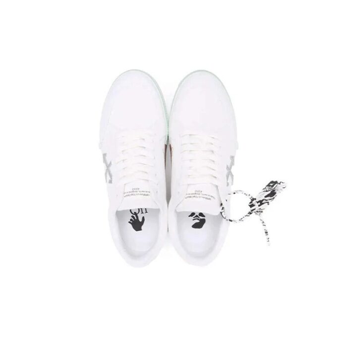 Low Vulcanized Canvas Sneaker “White Green Orange”