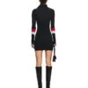 Lycra Color Insert Mini Dress
