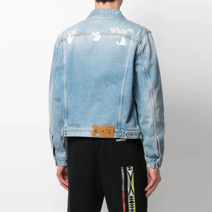 Men’ s SS21 Logo Jeans Jacket Oversize Blue