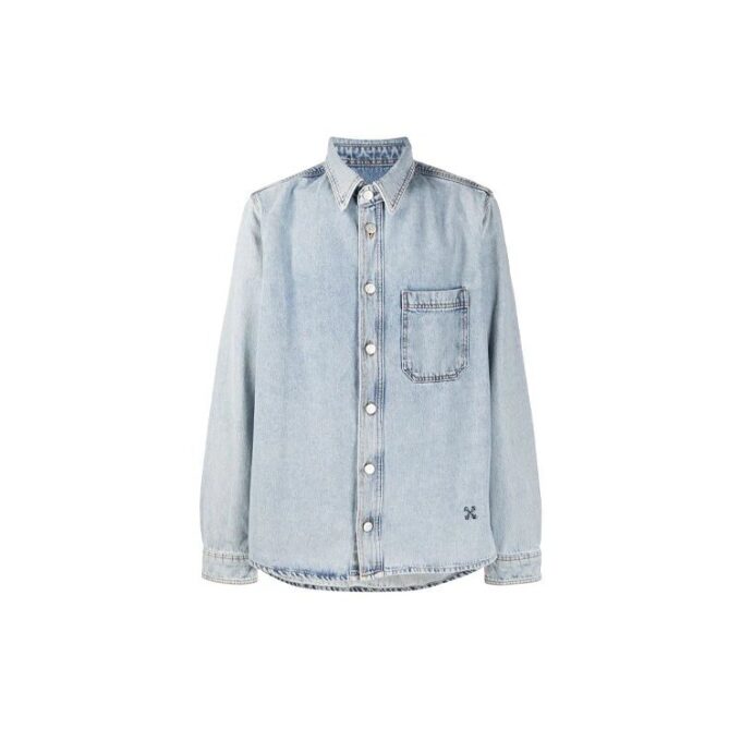 Mens Arrows Denim Long Sleeve Shirt