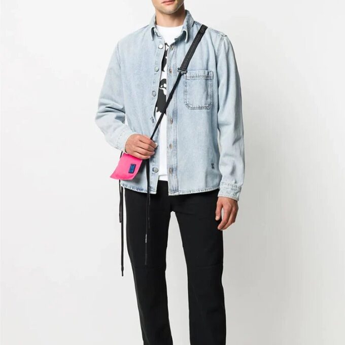 Mens Arrows Denim Long Sleeve Shirt