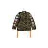 Mens Back Arrows Sketch Medal Ribbon Camouflage Jacket