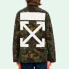 Mens Back Arrows Sketch Medal Ribbon Camouflage Jacket