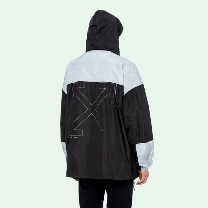 Mens Black White Splicing Jacket