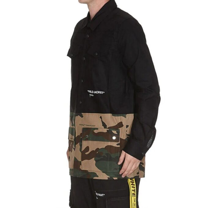 Mens Camouflage Splicing Jacket