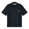 Mens FW20 Holiday Cuban Collar Short Sleeve Stripe Shirt