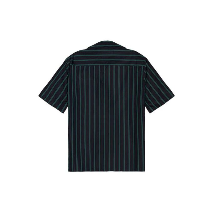 Mens FW20 Holiday Cuban Collar Short Sleeve Stripe Shirt