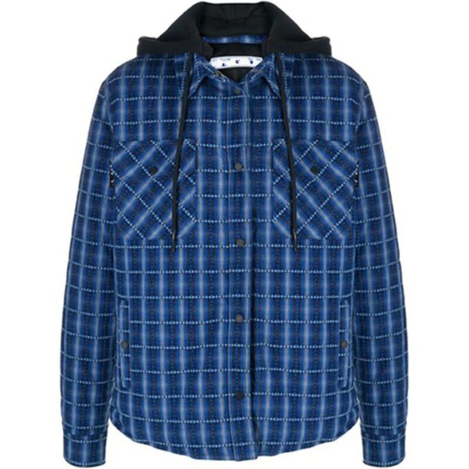 Mens Hoodie Jacket Long Sleeve Plaid