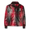 Mens Red & Black Plaid Tartan Zip Neck Jacket “Red Black”