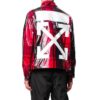 Mens Red & Black Plaid Tartan Zip Neck Jacket “Red Black”