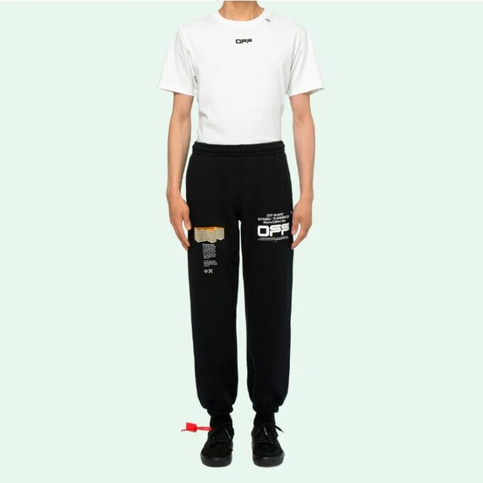Mens Street Style Plain Cotton Wavy Line 3D Logo Casual Sweatpants