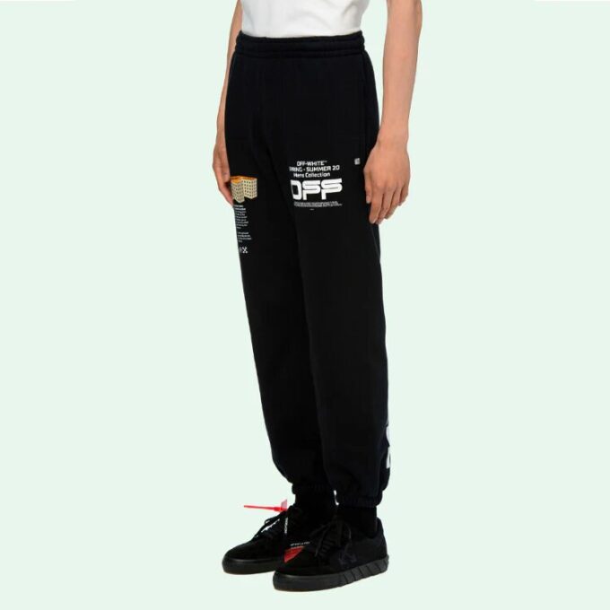 Mens Street Style Plain Cotton Wavy Line 3D Logo Casual Sweatpants
