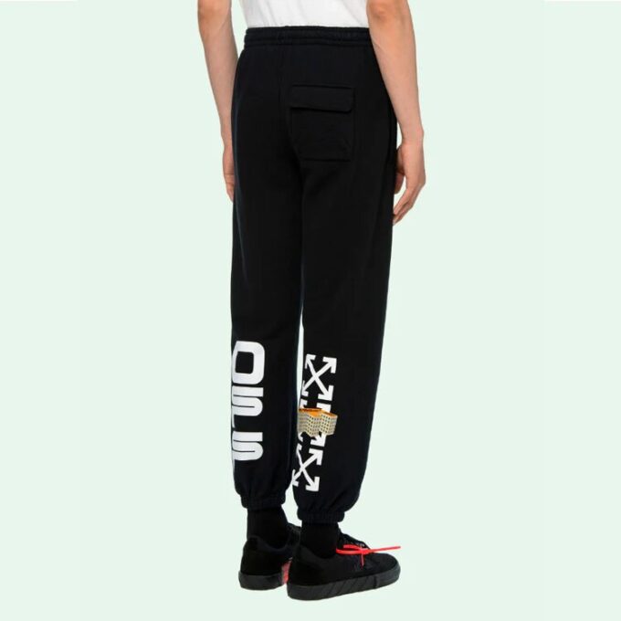 Mens Street Style Plain Cotton Wavy Line 3D Logo Casual Sweatpants