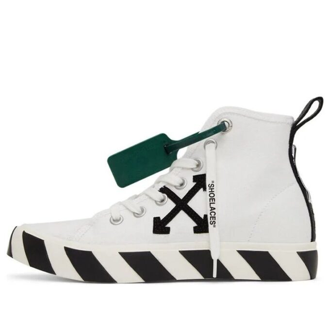 Mid-Top Vulcanised Canvas Sneaker “White Green Black”