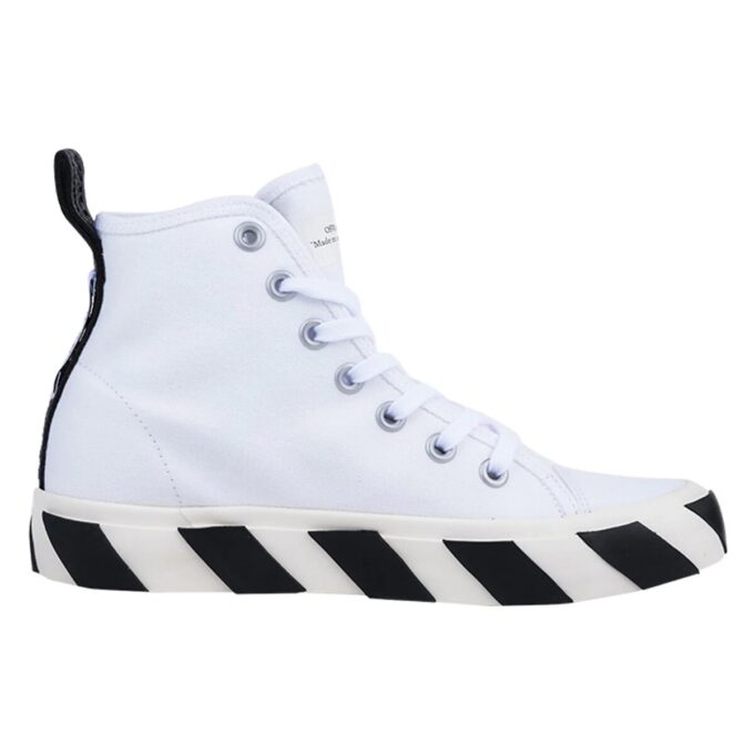 Mid Top Vulcanized Canvas Shoes Black/White