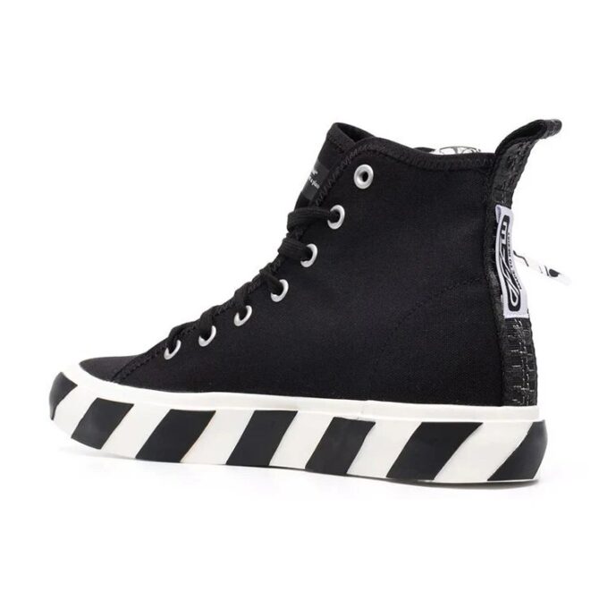Mid-Top Vulcanized Canvas Sneaker “Black White”