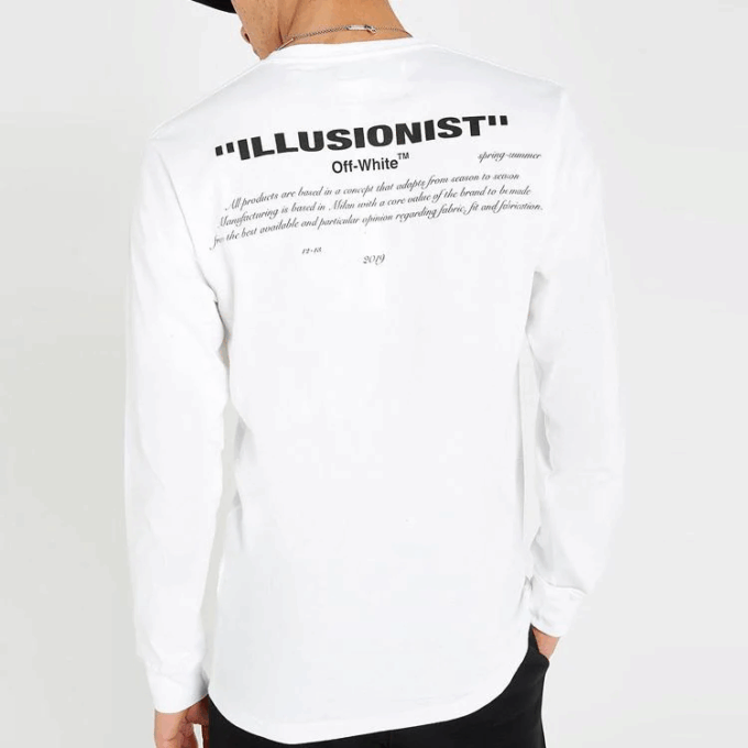 MJ Printing Long Sleeves Loose White