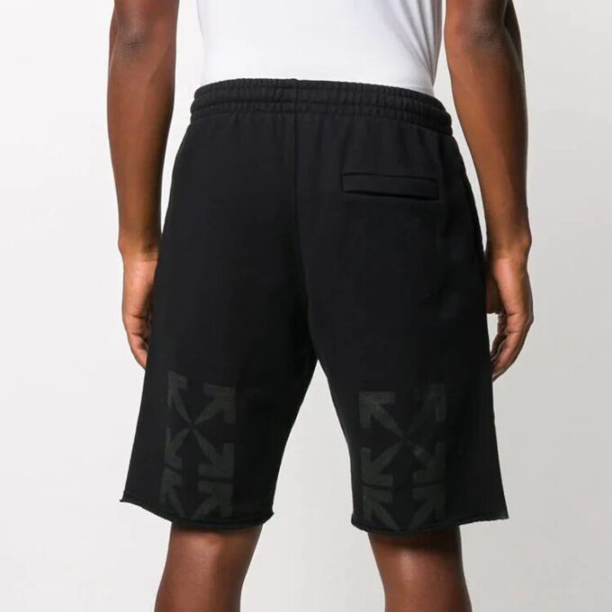 Mona Lisa Applique Sports Shorts Men’ s Black