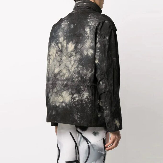New Field Tie Dye Jacket Loose Fit Dark Green