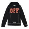 OFF Applique Hooded Sweater Unisex Black